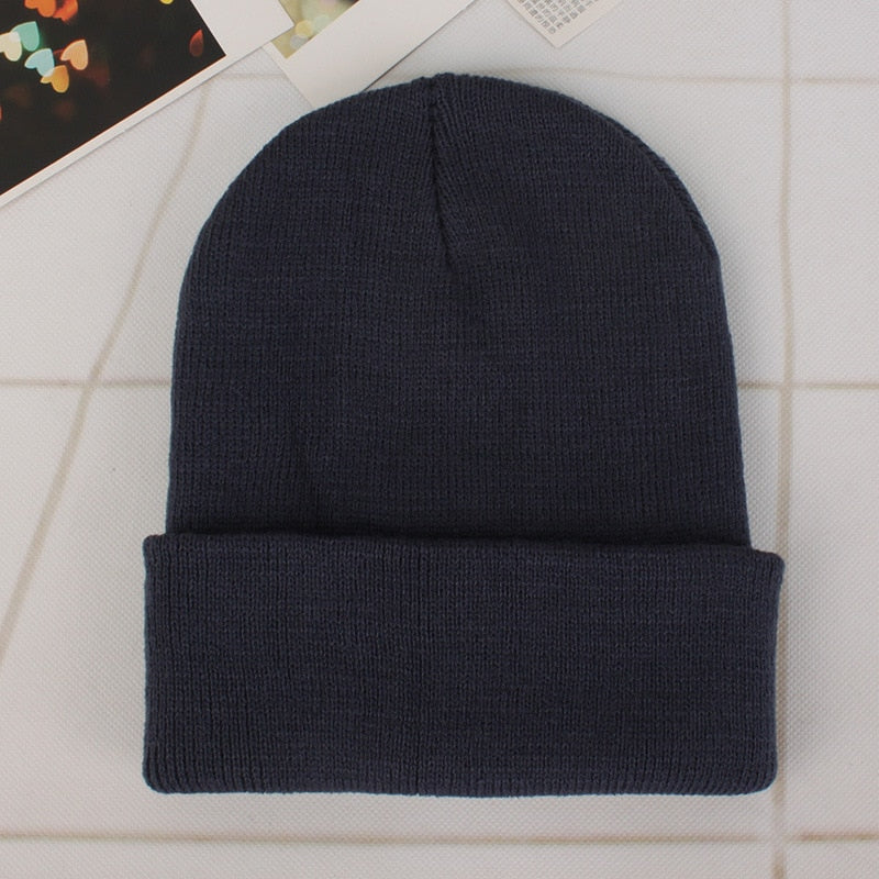 Winter Hats for Unisex New Beanies Knitted Solid Cute Hat Lady Autumn Female Beanie Caps Warmer Bonnet Men Casual Cap Wholesale