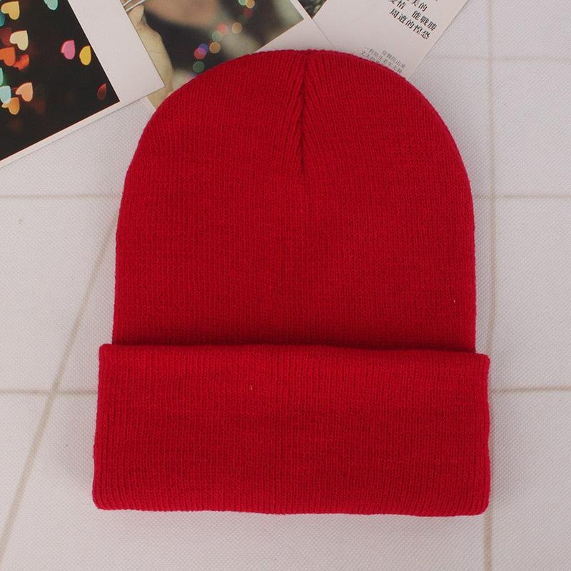 Winter Hats for Unisex New Beanies Knitted Solid Cute Hat Lady Autumn Female Beanie Caps Warmer Bonnet Men Casual Cap Wholesale